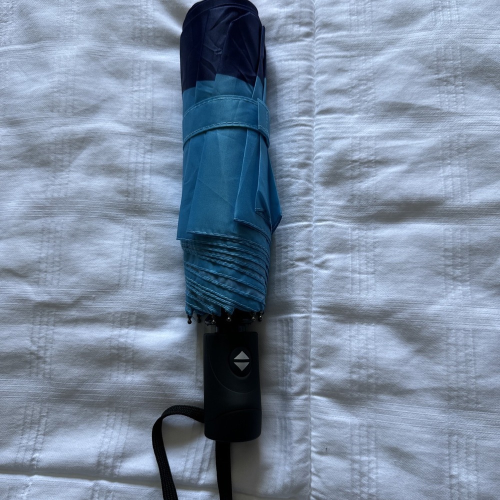 Aldi Gear 2023 Collection Multi-Color Rainbow Automatic Compact Umbrella NWT - Picture 4 of 4